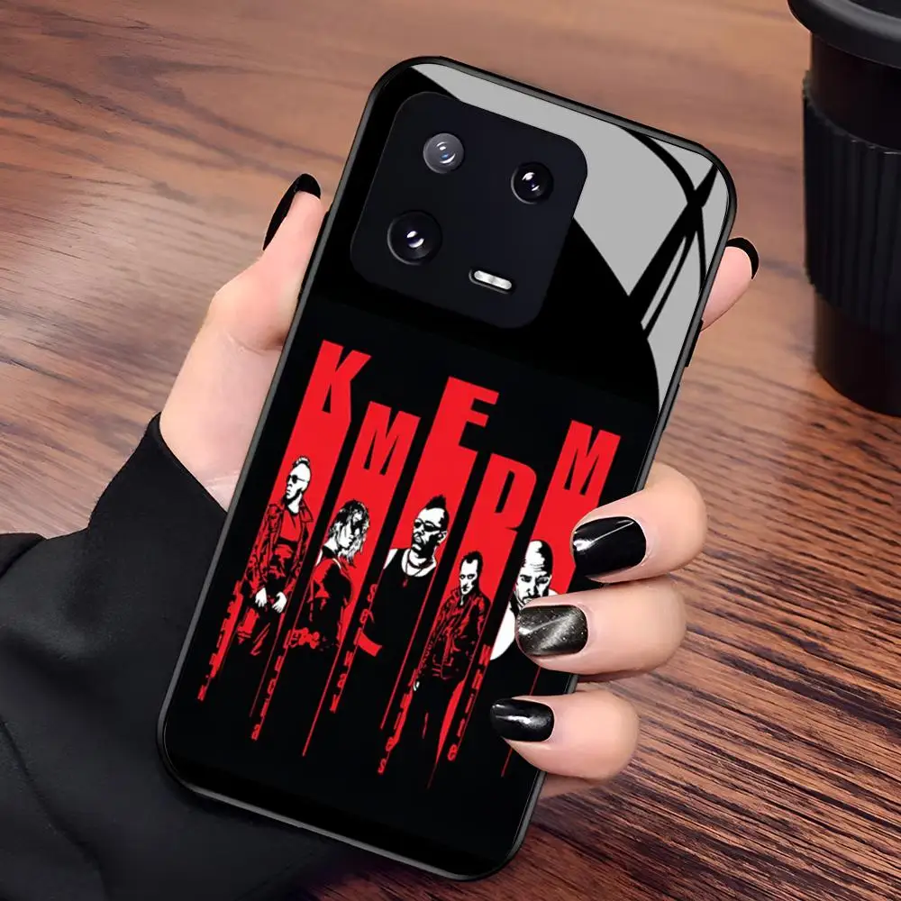 Фото Чехол для телефона KMFDM B-band для Xiaomi 17 15 14 13 12 Mi 11 X T Ultra Pro Lite 5G, черный, стеклянный №2