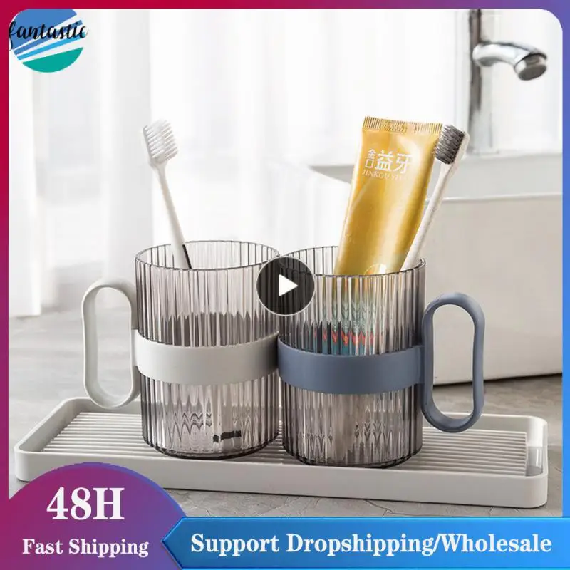 

Simple Household Mouthwash Cup Couple Multi-purpose Bathroom Tools For Children Relatives Lovers Cup Gargle Cup Daily Gifts