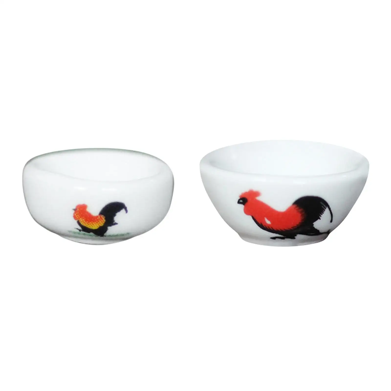 

Miniature Ceramic Bowls Decorations DIY Accessory Micro Landscape Props for 1/6
