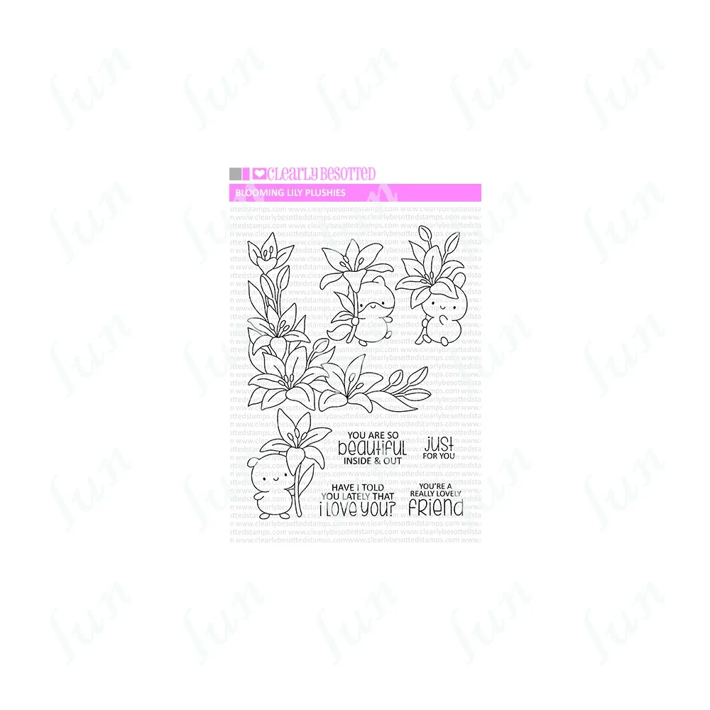 

Clear Stamps and Metal Cutting Dies Sets Diy Craft Greeting Card Scrapbooking Decoration Blooming Lily Flowers Die Cuts Crafts