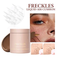 face fake freckles air cushion waterproof long lasting freckles liquid powder quick dry natural face freckles makeup with brush