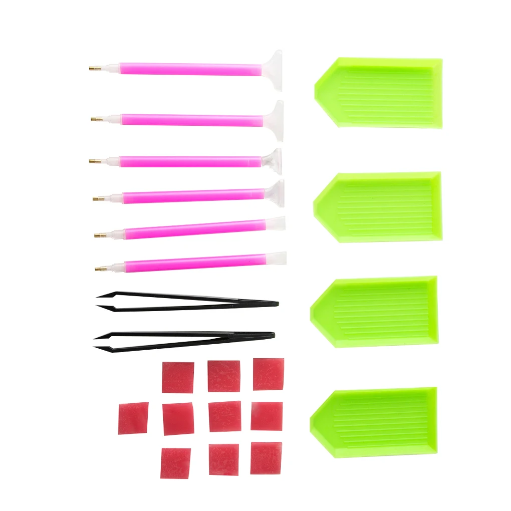 

5D Diamond Painting Accessories With Pen Glue Tray Cross Stitch Tool Set For DIY Art Craft Diamond Embroidery Tray Accessories
