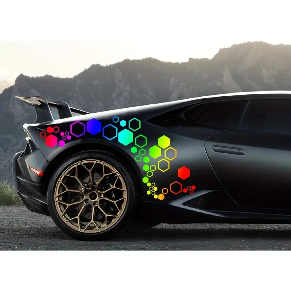 

Автомобильная наклейка с Сотами, автомобильные виниловые наклейки, комбинированные шестигранные наклейки «сделай сам», крутой кузов автомобиля, аксессуар для украшения