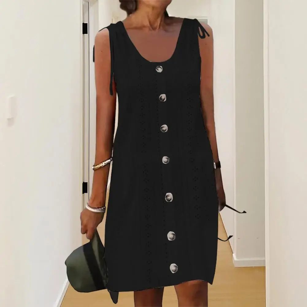 

Midi Dress Stylish Pure Color Women Dress Simple Style Women Dress Cutout Lace Up Midi Dress Female Clothes