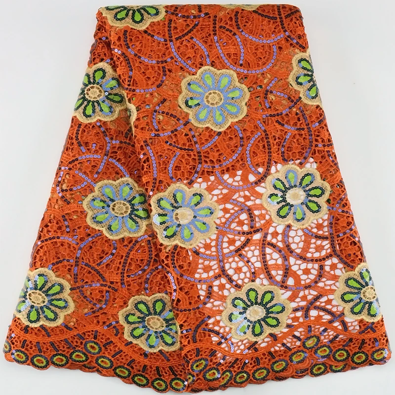 Королевский синий африканский шнур сетчатая кружевная ткань 2023