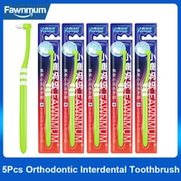 fawnmum 5pcsset interdental toothbrush teeth cleaning tools portable travel home teeth whitening orthodontic brush oral hygiene