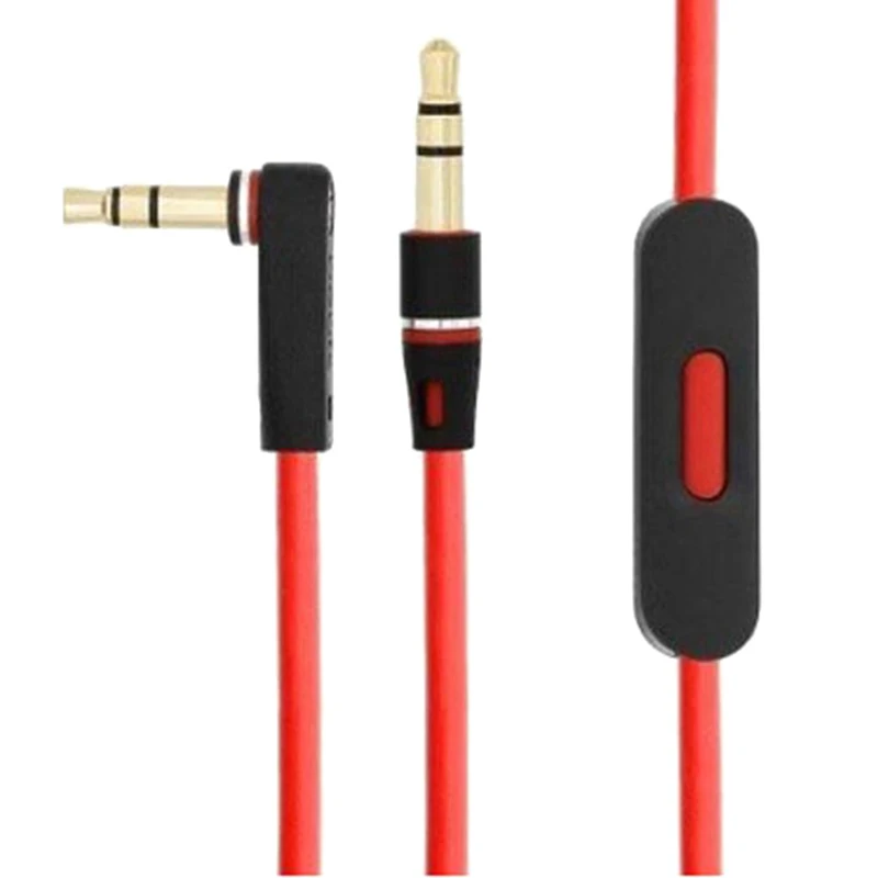 

Replacement Earphone Cable for Beats Mixr/Solo HD Headphones with Remote Control Talk and Volume +/- Male-Male Audio Wire T84D