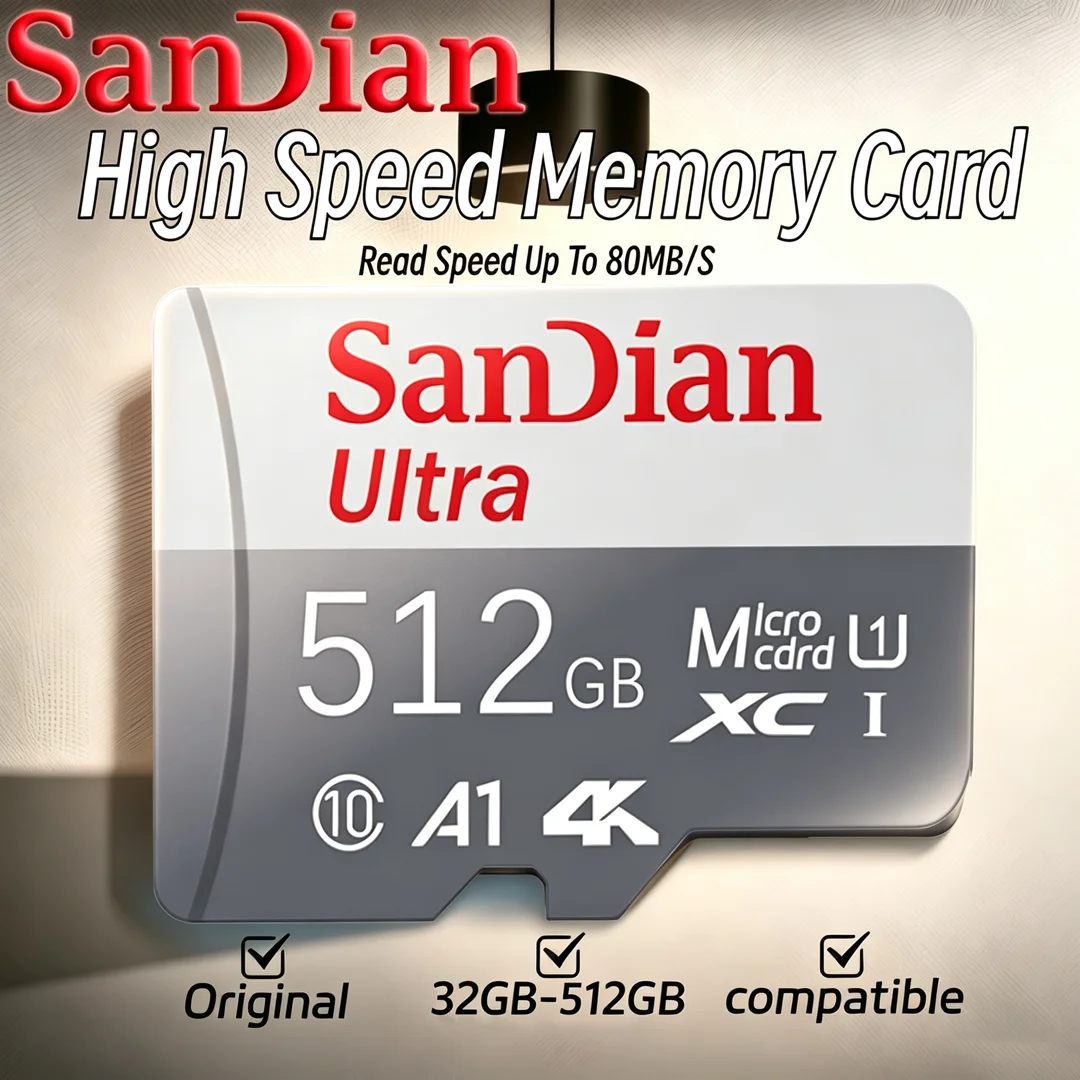 Фото Карта памяти SD для телефонов/планшетов Samsung - 32 ГБ/64 ГБ/128 ГБ/256 ГБ/512 ГБ UHS-I U3 V30 A2 Micro TF SD для расширения памяти Android-устройств №1