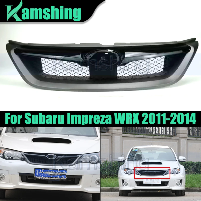 

Передний бампер автомобиля, решетка радиатора, маска для Subaru Impreza WRX 2011-2014, гоночные грили без логотипа