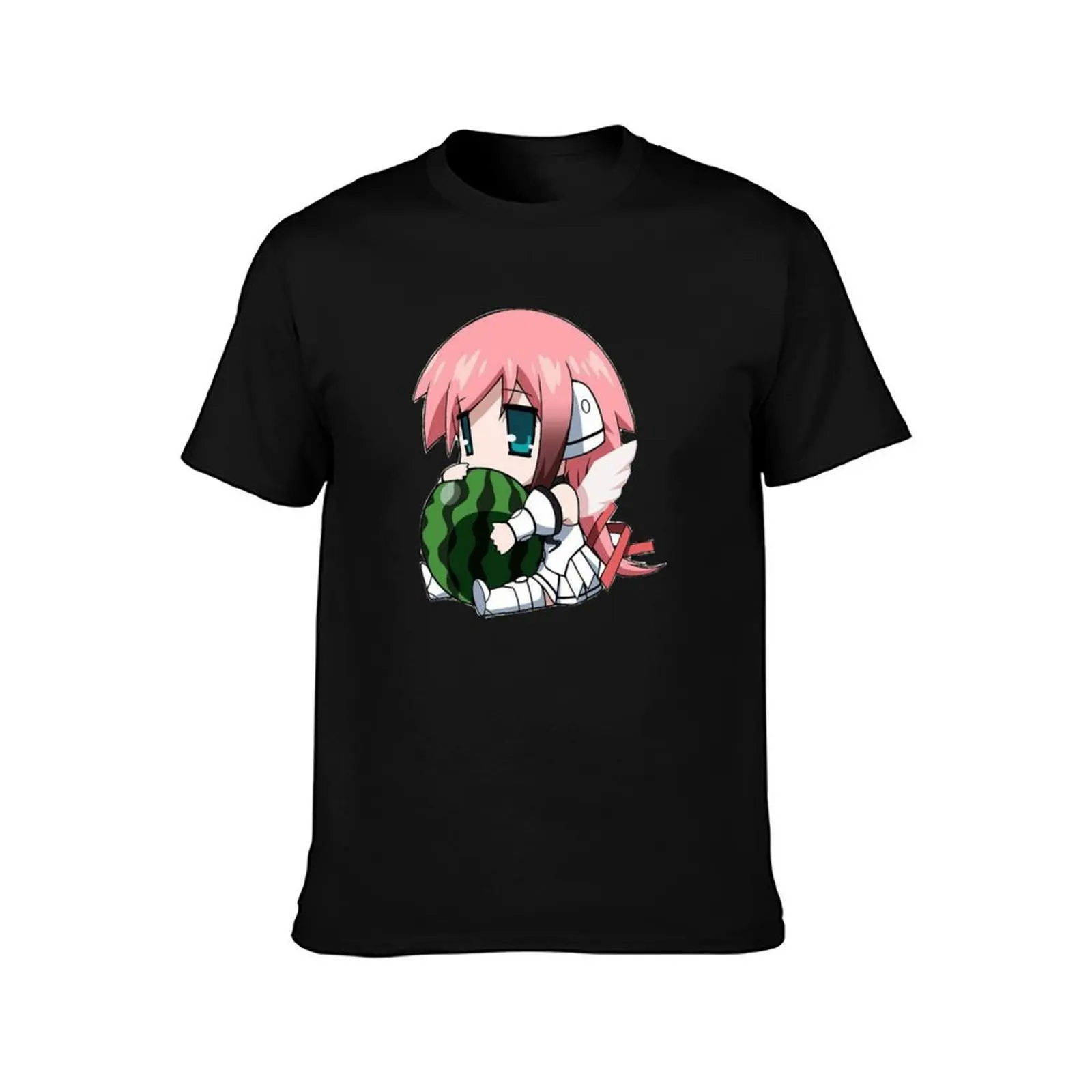 Фото Футболка Ikaros Heaven&X27;S Lost Property Anime Chibi 1, хлопковая рубашка с короткими рукавами для активного спорта №2