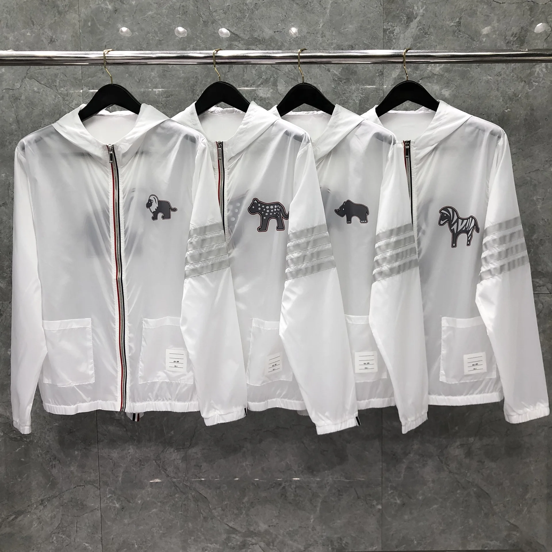 

Куртка TB THOM, летняя Мужская ветровка, модные брендовые мужские куртки с принтом животных, 4 бара, защита от УФ-лучей