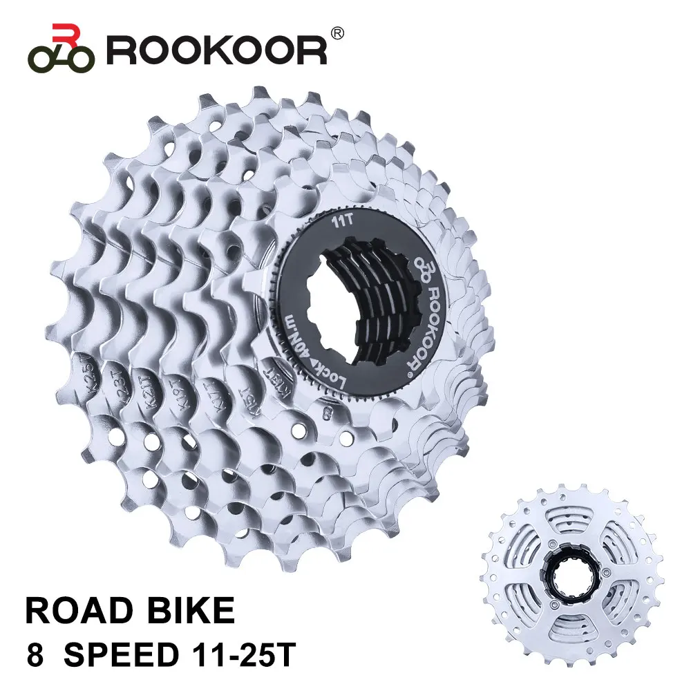 

Rookoor 8 Speed Bicycle Cassette Freewheel Road Bike Velocidade 11-25T Sprocket Bike Accessories for SHIMANO SRAM Cycling Parts