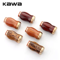 kawa fishing reel handle knob red sandalwood material for sd spinning and casting reel rocker flat knob accessory for diy