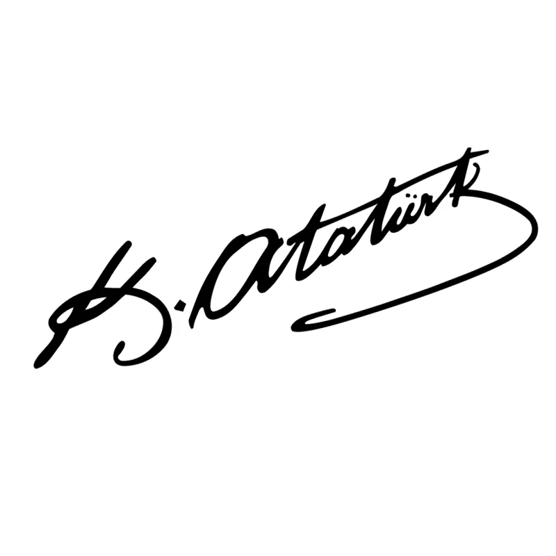

Personalized Car Stickers Mustafa Kemal Ataturk Signature Waterproof and Sunscreen Vinyl Decal,25cm*10cm