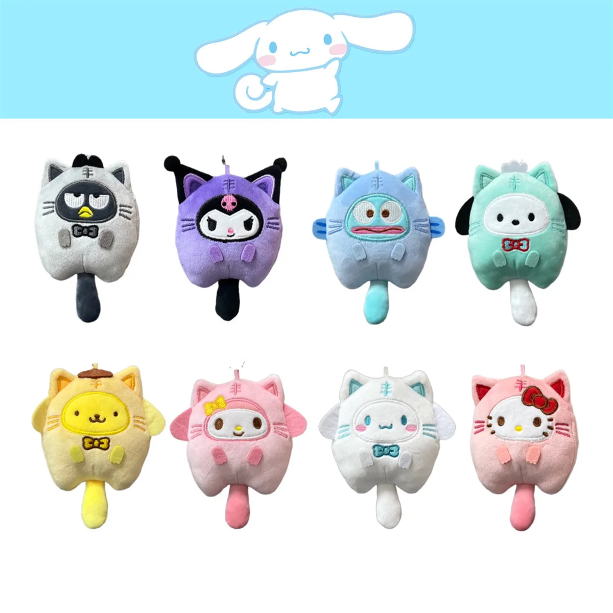 

Hello Kitty Sanrio Keychain Kuromi Melody Cinnamoroll Plush Doll Toy Girl Bag Pendant Cute Kt Cat Anime Pendant Premium Gift