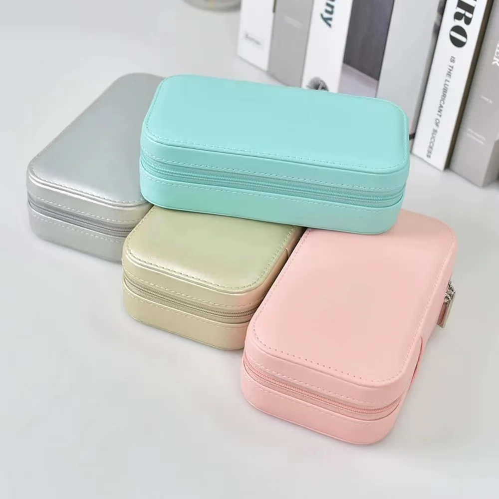 Wholesale Girl Mirror Jewelry Extended Leather Long Solid Color Earrings Storage Box Waterproof AAA Watch Factory