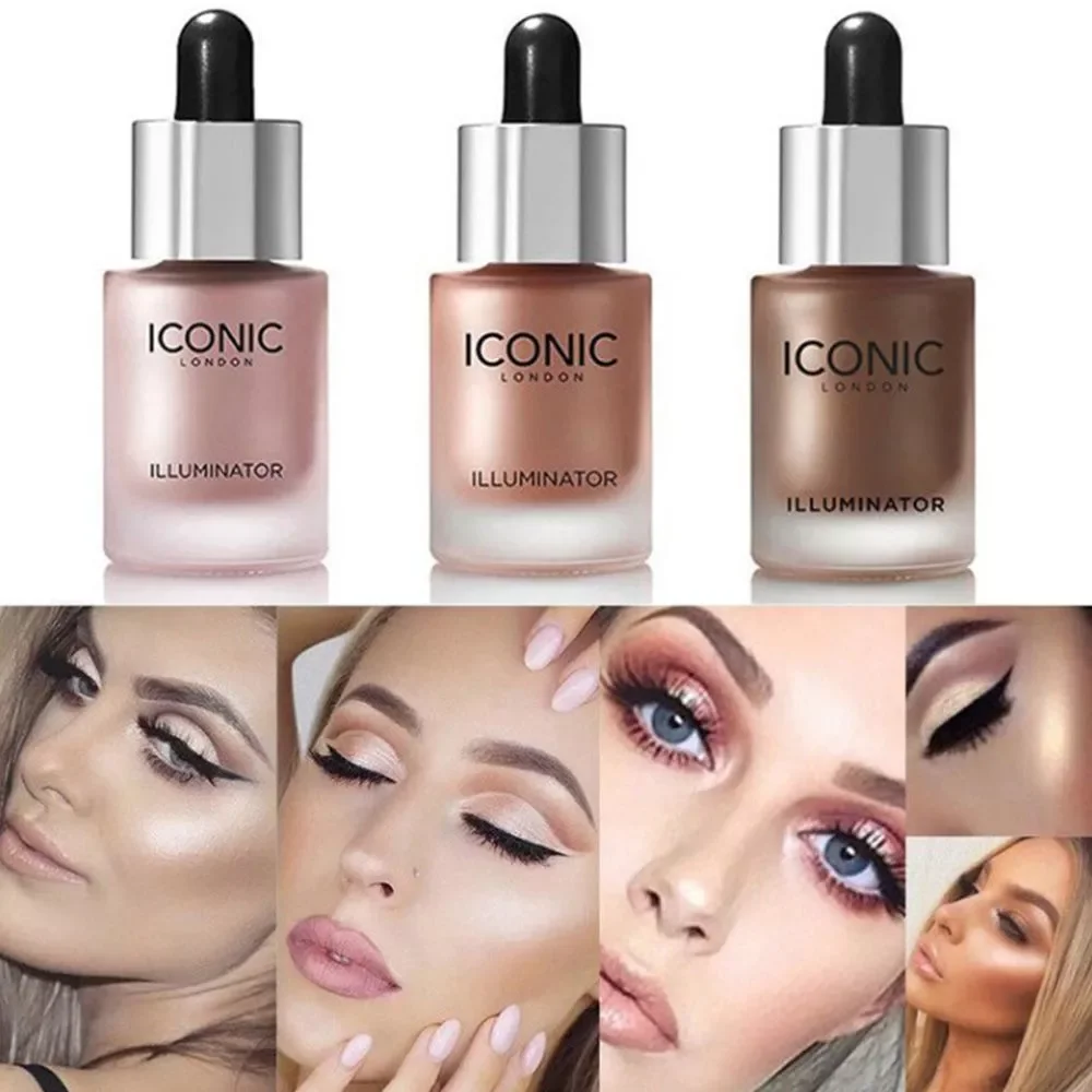 

NEW2023 Makeup Face Glow Liquid Highlighter Makeup Shimmer Face Iluminator Oil Glow Contour Cosmetic Concealer Primer Highlight