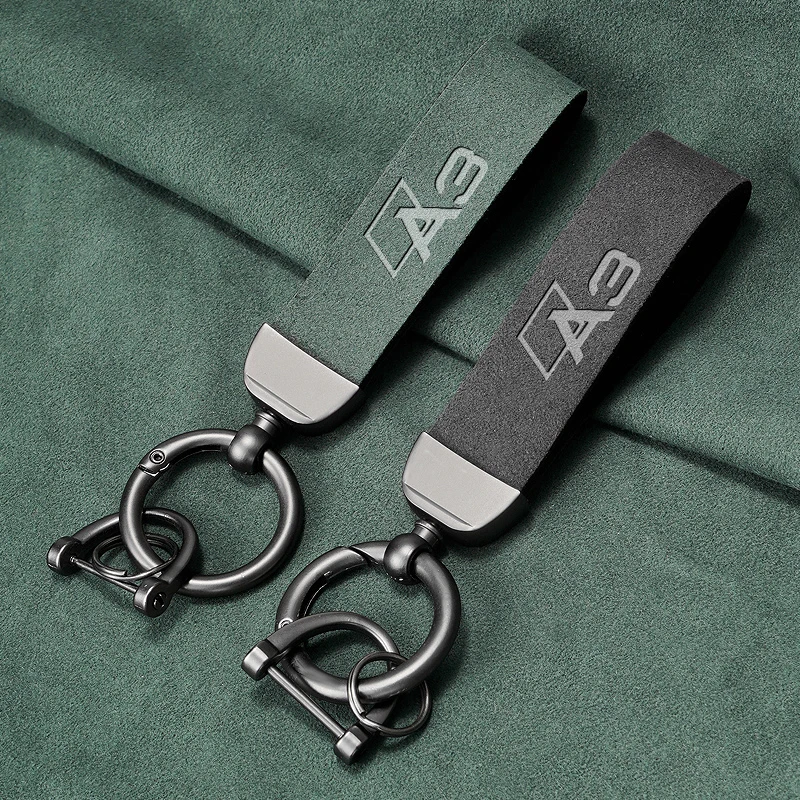 

Alcantara Car Keychain Sport Car Key Ring Custom Gift With Logo For Audi A3 A4 A5 A6 A7 A8 Q3 Q5 Q7 Q8 Car Accessorie