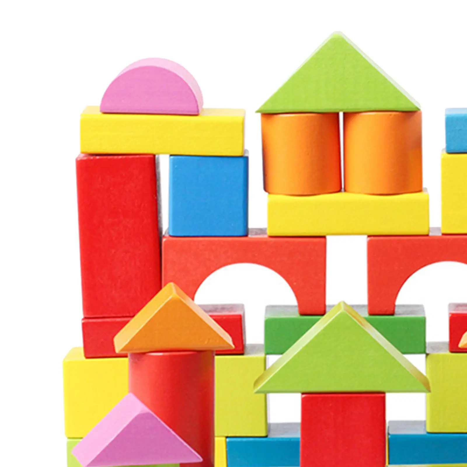 

40x деревянные строительные блоки с сумкой для хранения для девочек и мальчиков, праздничные подарки