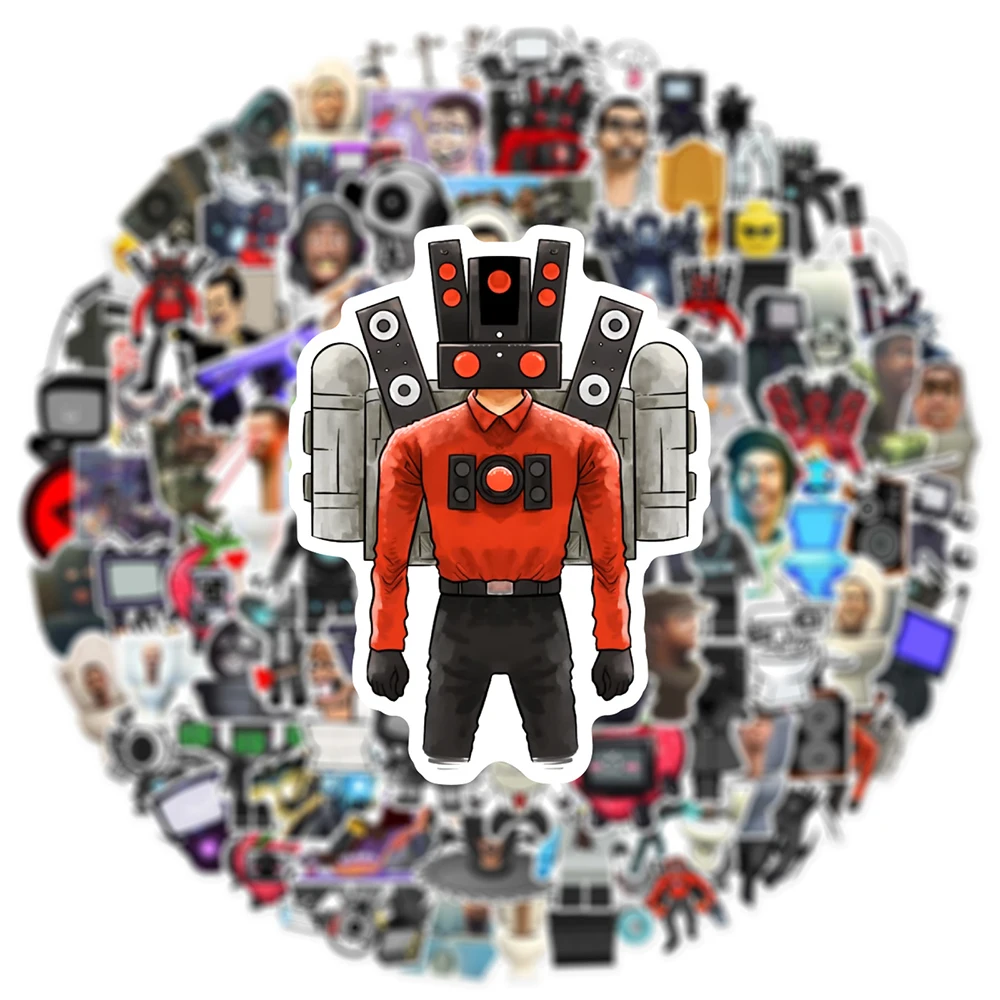 Skibidi туалетные мультяшные наклейки Bandai