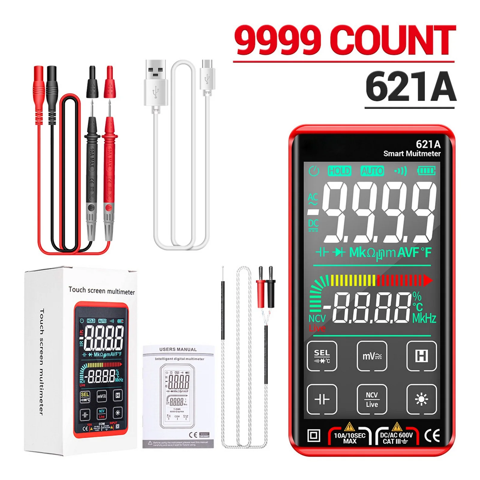 

Rechargeable Smart Multimeter Large-screen Digital Multimeter High-precision Automatic Digital Multimeter