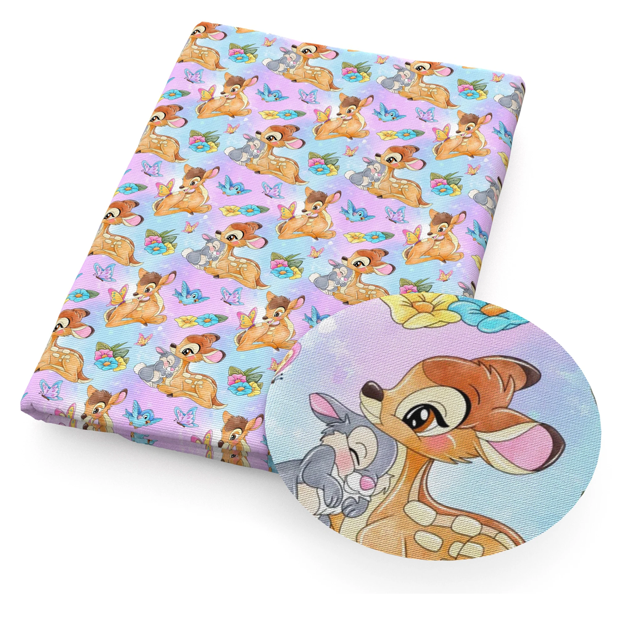 Ткань из хлопка с принтом Король Лев