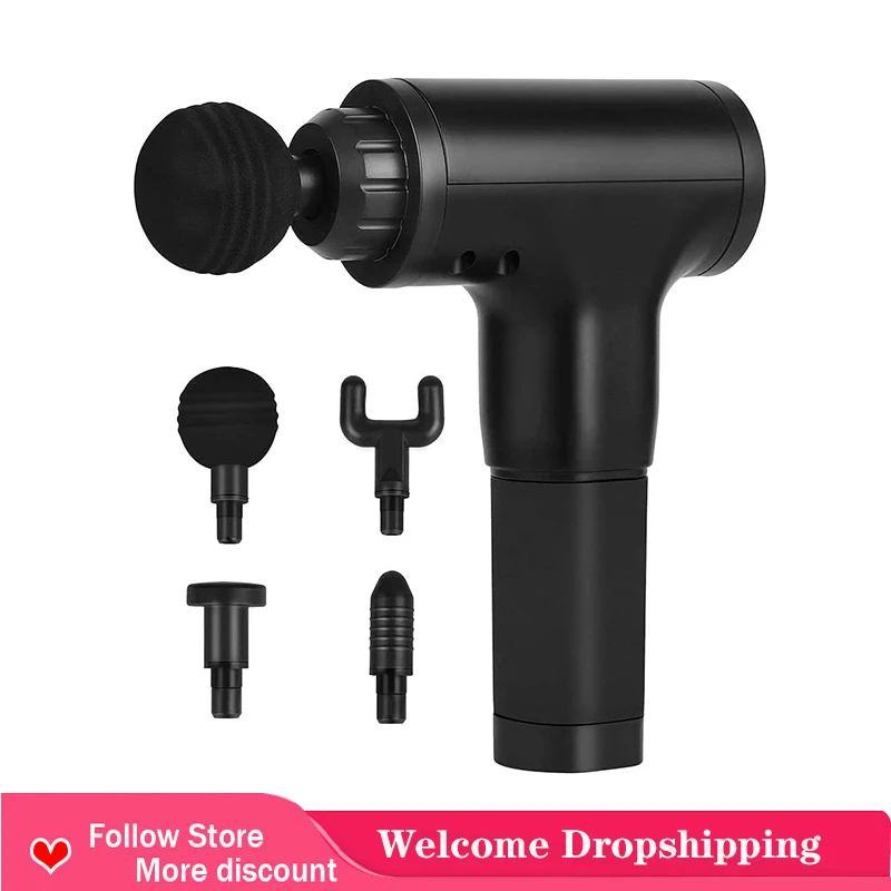 

LCD Display Massager Electric Massage Gun For Body Neck Back Pain Gout Relief Deep Muscle Relaxation Fitness Slimming
