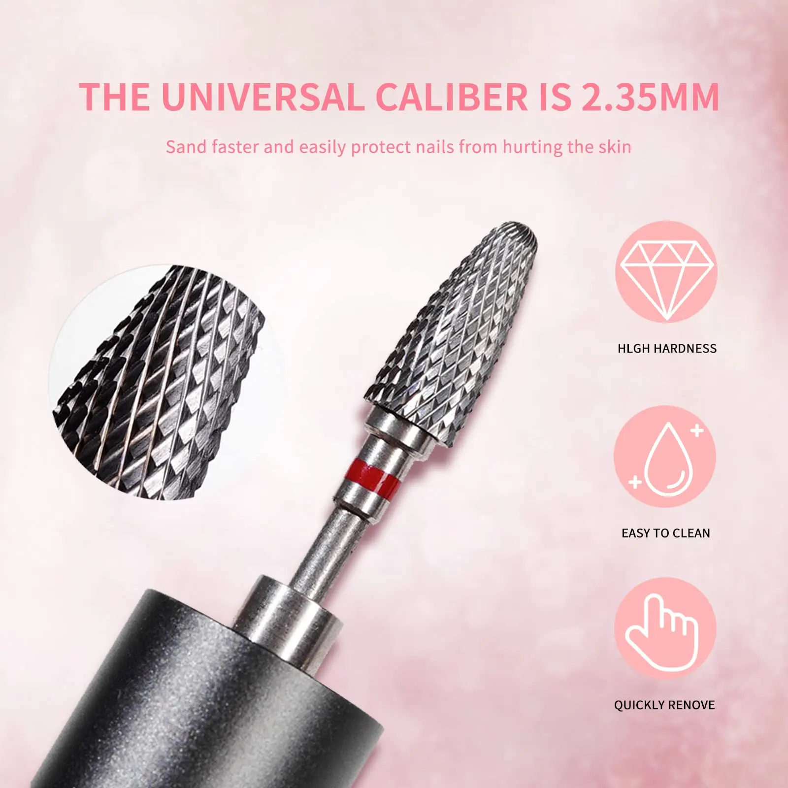 

3/32 Inch Professional Tungsten Nail File Bits Nail Art Tools,Manicure Pedicure Shapen Remove Tools, Home Salon Use