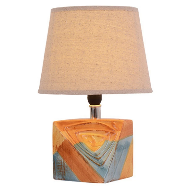 

Modern Minimalist Ceramic Table Lamp Living Room Bedroom Eye Protection Bedside Lamp Home Decor Table Lamp, EU Plug