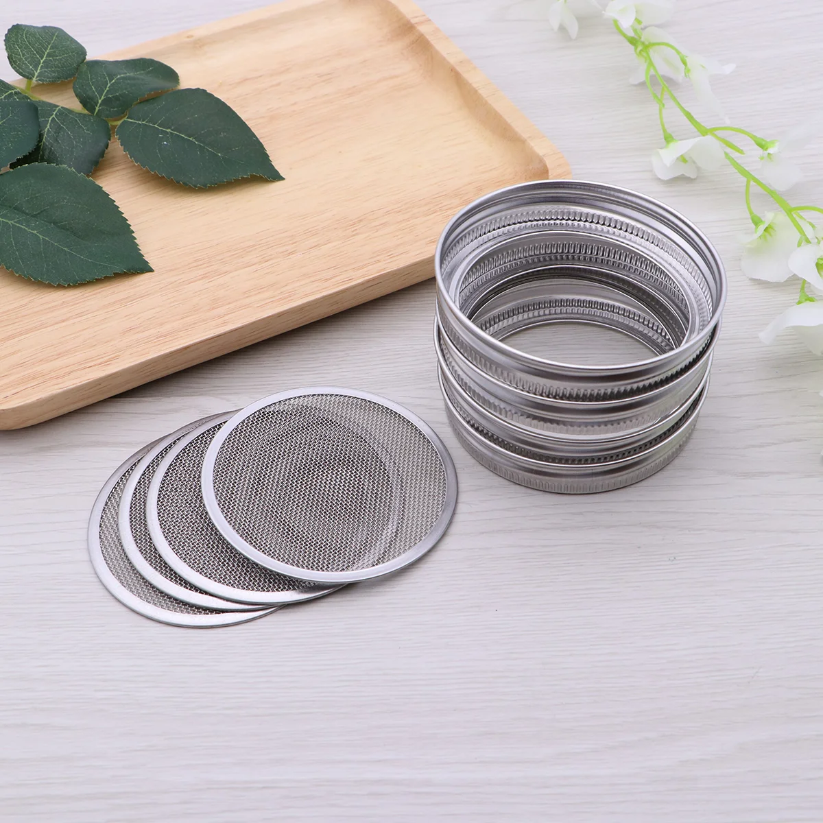 

Lid Sprouting Jar Lids Mason Screen Canning Jars Strainer Mesh Germination Mouth Kit Steel Stainless Cap Sprouter Wide Cover Can