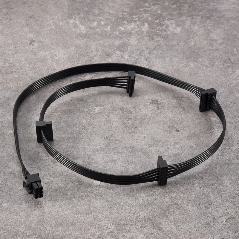 Pcie 6-контактный штекер к 4 SATA кабель питания для Seasonic Focus +/ MK3/ FX/ P серии 850PX 750PX 650PX 550PX