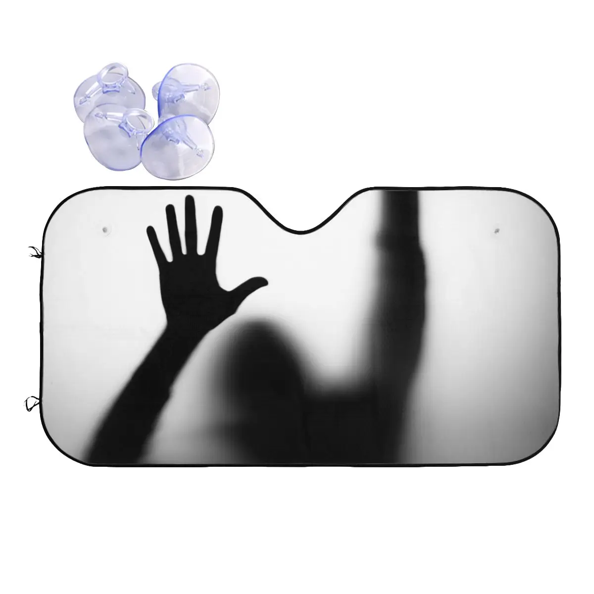 

Ghost Siluet Windshield Sunshade Halloween Horror Funny Cover Front Block Window Car Window Windscreen Cover Sunscreen Curtain