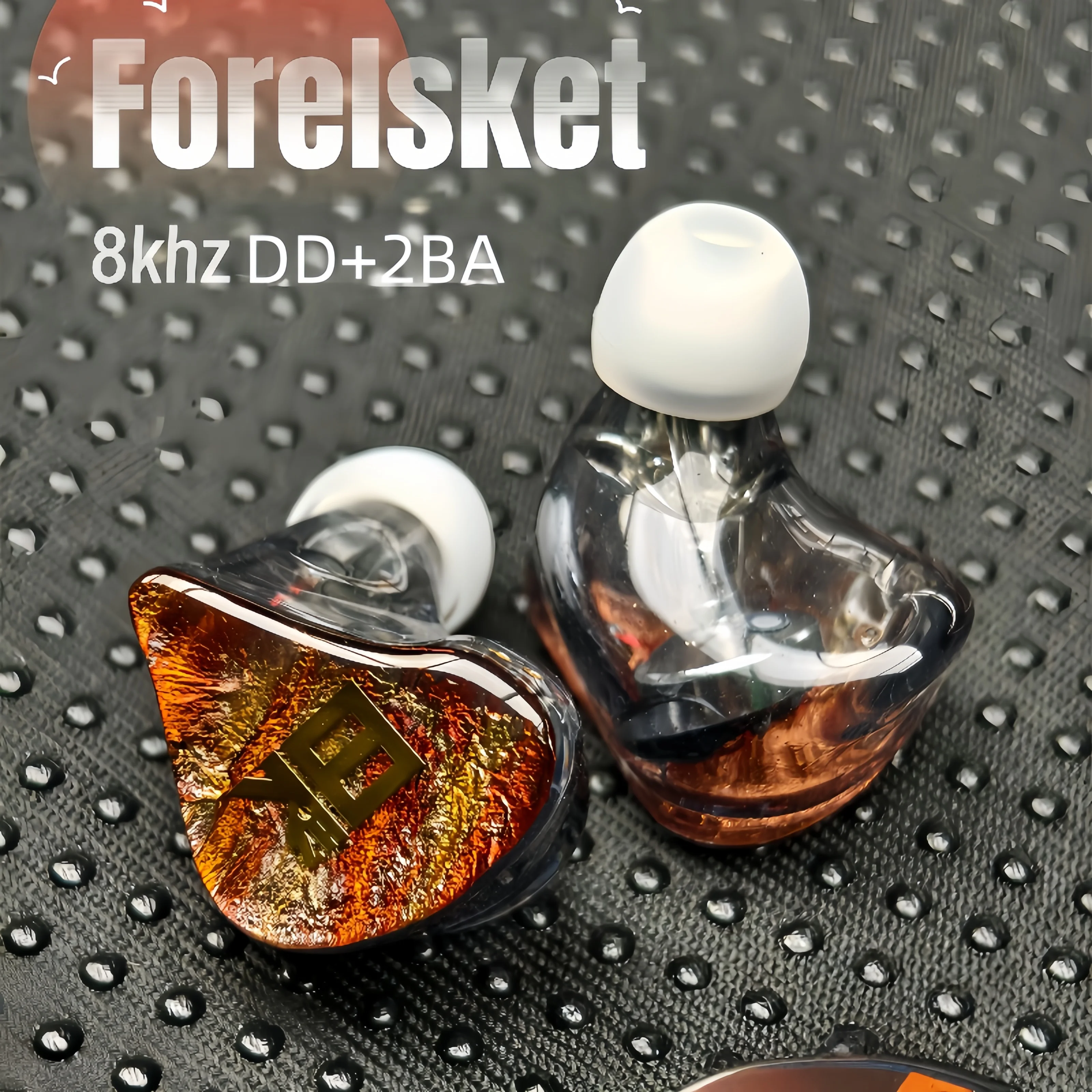 Фото Наушники OVEER 8 кГц Forelsket 10 мм DD+2BA Knowles Hybrid HiFi для прослушивания музыки, стерео, с глубокими басами, 0,78 мм, для студийных аудиофилов и любителей музыки №1