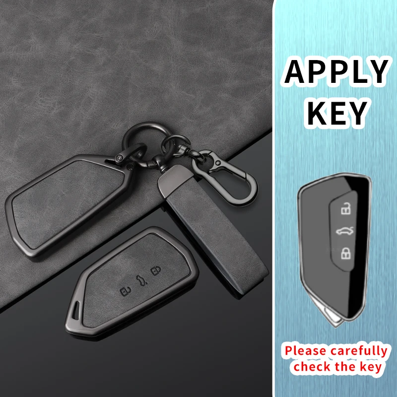 

Металлический кожаный чехол для автомобильного ключа для VW Volkswagen Golf 8 MK8 ID.3 ID.4 Cupra Skoda Octavia A8 SEAT Leon MK4 2020 2021 Formento