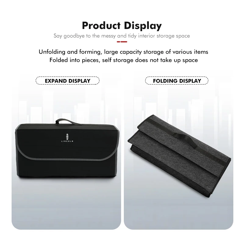 Фетровый ящик для хранения багажника автомобиля органайзер путешествий чехол