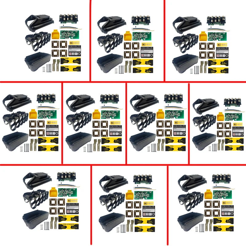 Пластиковый Чехол для литий-ионной батареи DCB200 10*21700, защитная печатная плата для зарядки Dewalt, 18 в, 20 в, 8 Ач, корпус коробки для литиевых инструментов