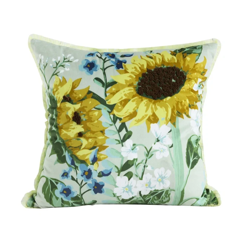 

Embroidered Throw Pillow Printed Cushion Cover