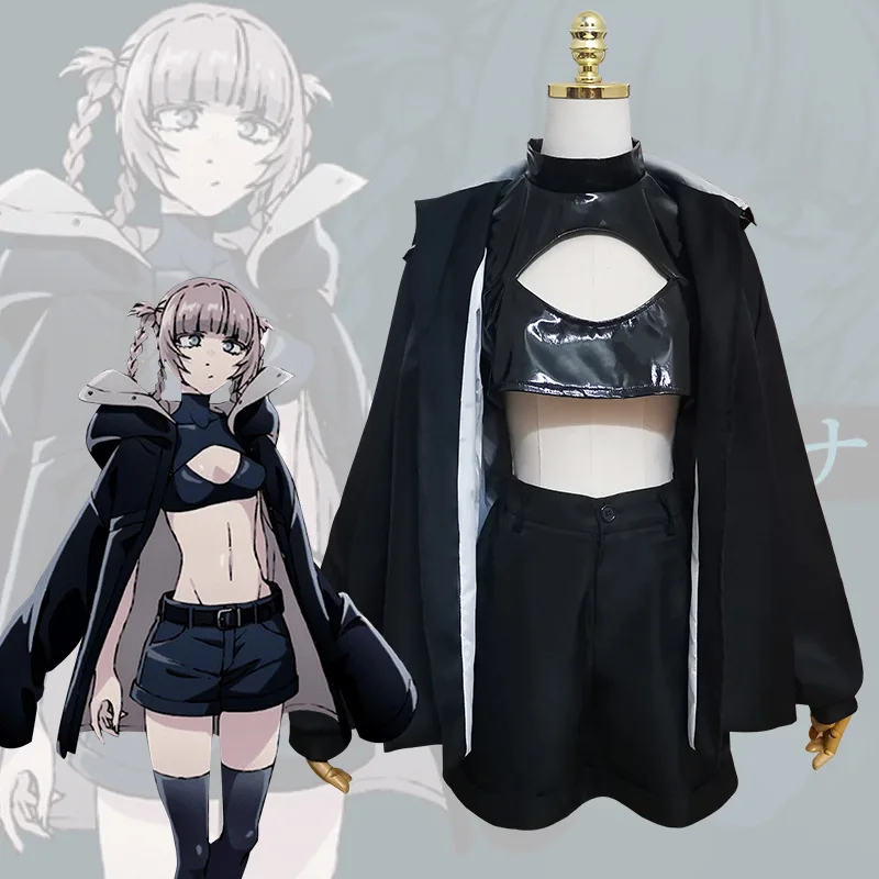 Костюм для косплея Nanakusa Nazuna из Call of The Night женская черная накидка