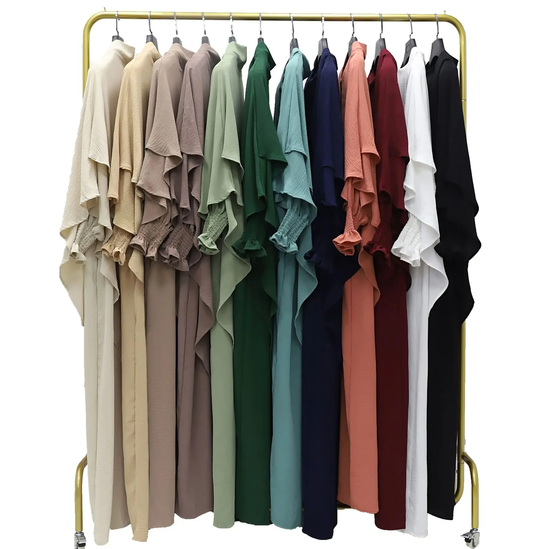 Плиссированный комплект из 2 предметов Amazon Dubai Турция ледяной шелк однотонный