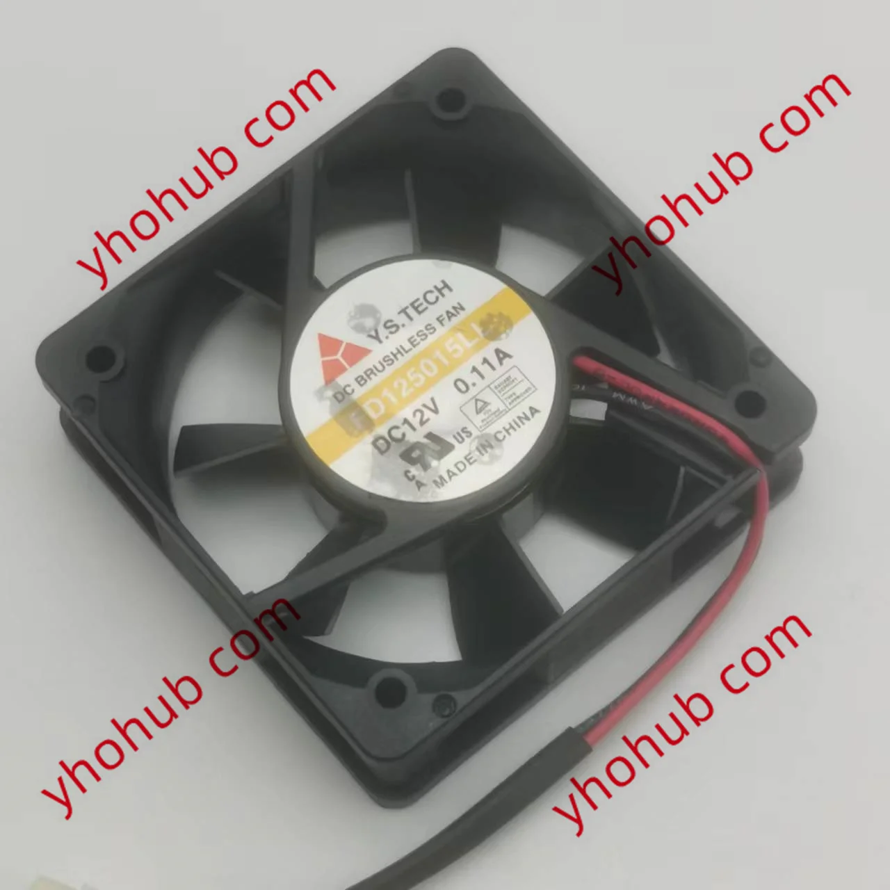 Вентилятор охлаждения сервера Y.S TECH FD125015LL, 12 В постоянного тока, 0,11 А, 2 провода, 50x50x15 мм