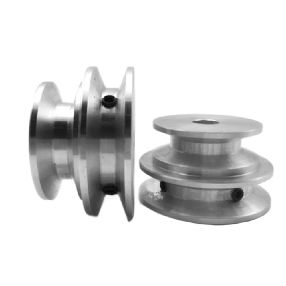 

Diameter:60mm Inner Hole:8mm Aluminum Alloy A-type Double Groove Pulley B Spindle Motor Belt Drive Wheel DIY V-belt
