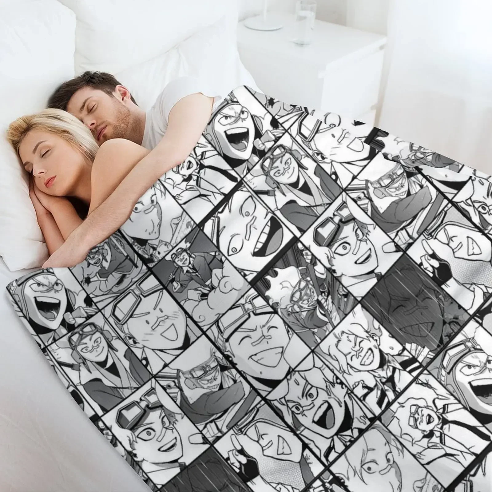 Oboro Shirakumo-коллаж черно-белая версия пледы мягкие большие одеяла для кровати диван