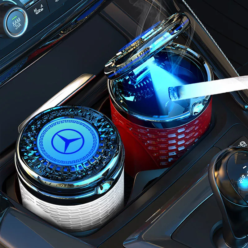 Портативная автомобильная пепельница со светодиодной подсветкой держатели для