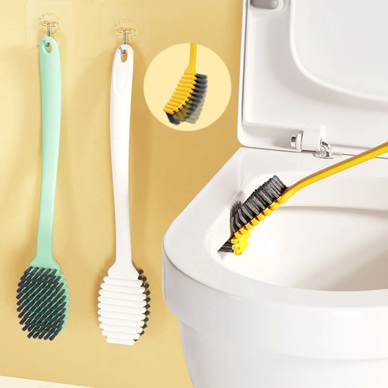 

Lnnovative Curved Toilet Brush Wall Mounted Soft Brush Bathroom Toilet Brush Toilet Bowl Cleaning Household Cleaning Products