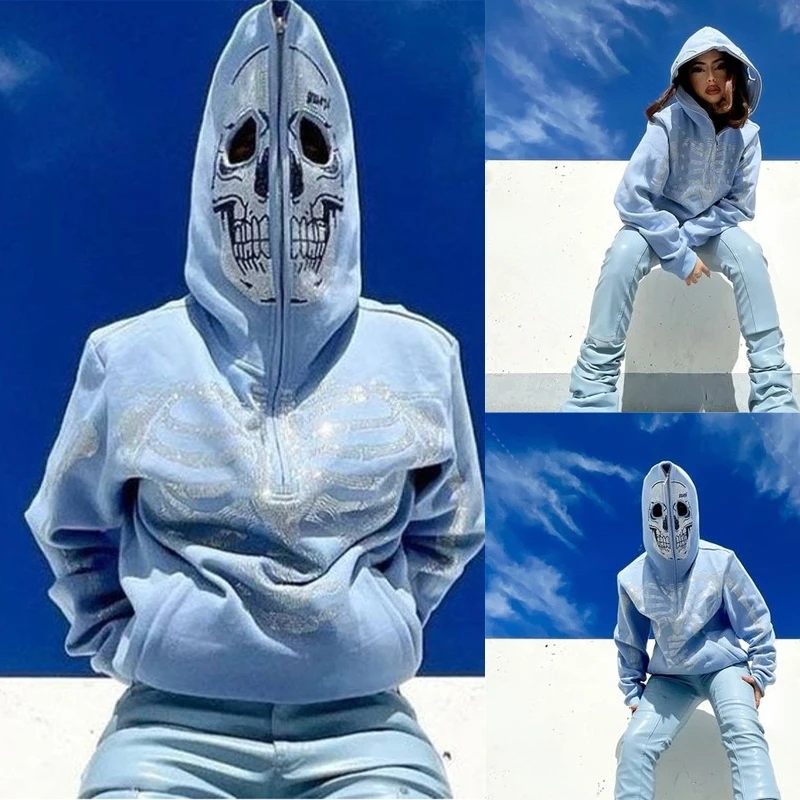 

Long Sleeve Sweatshirt Street Clothing Hoodies Drawstring Jacket Coat Loose Tops