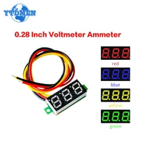 0 28 inch dc led digital voltmeter 0 100v voltage meter auto car voltage tester detector red green blue yellow