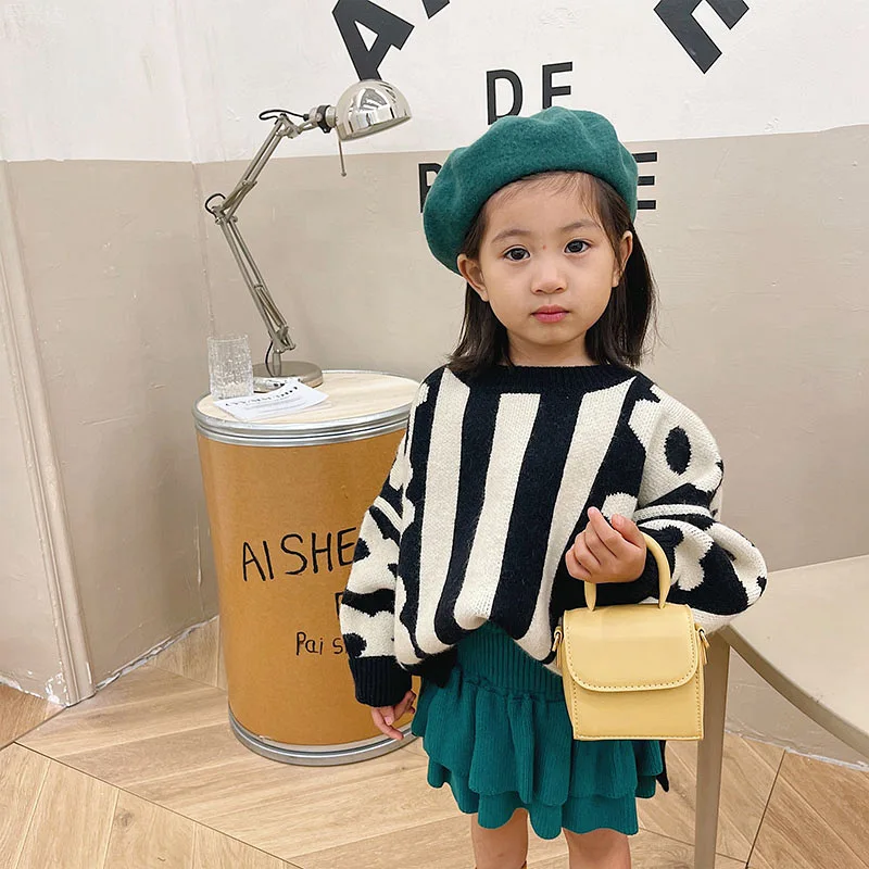 Cute Children's Crossbody Bags Little Girls Mini Shoulder Bag for Kids Fashion Solid Color Coin Purse PU Accessories Handbags enlarge