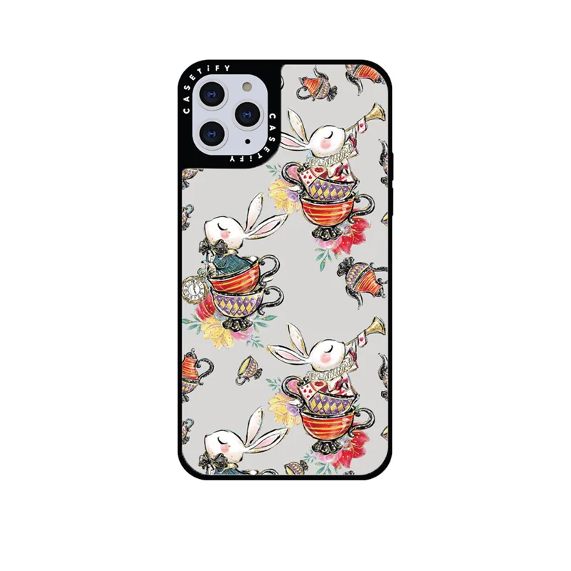 

CASETIFY Teacup Rabbit Mirror Case For IPhone 11 12 13 14ProMax 11 12 13 14Pro XsMax XR 6S 7 8 SE 7P 8P 14 Plus Back Cover E0523