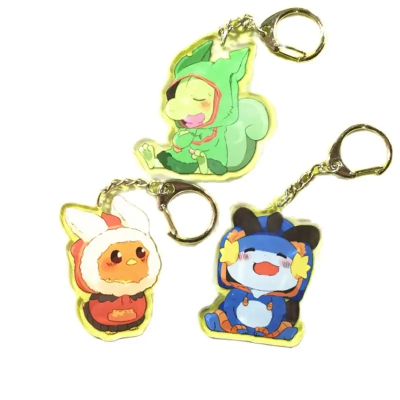 

Pokemon Anime Peripherals Winter Series Mudkip Torchic Treecko Acrylic Pendant Unisex