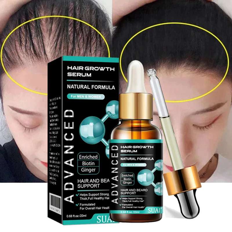 Fast Hair Growth Serum Ginger 7 Days Anti Hair Loss Treatment Preventing Thinning Dry Frizzy Repair Beauty Hair Care Products